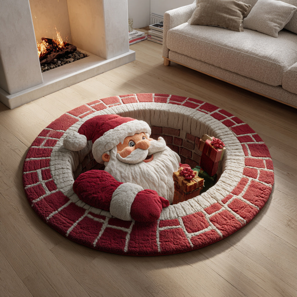 Santa Claus Hearth Mirage Round Carpet NCU0HH834