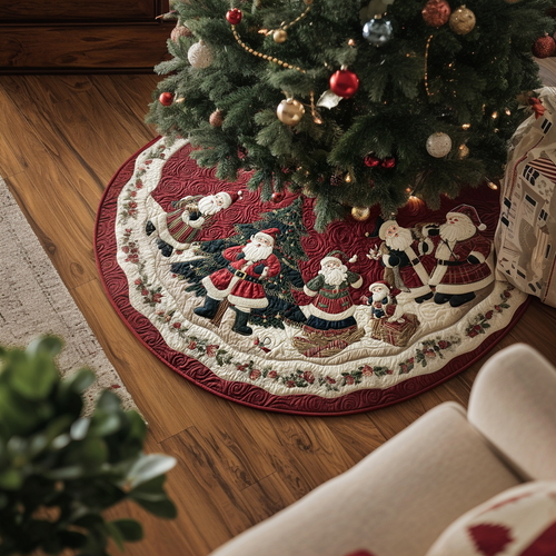 Santa Dream Christmas Quilted Tree Skirt NCU0DDK1667