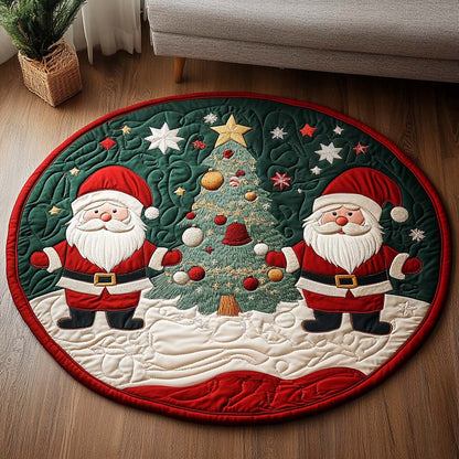 Santa Frolic Quilted Round Mat NCU0NT1244