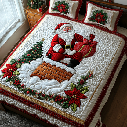Santa Gift Bag Quilted Bedding Set NCU0DV1799