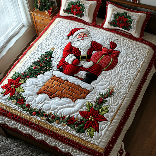 Santa Gift Bag Quilted Bedding Set NCU0DV1799