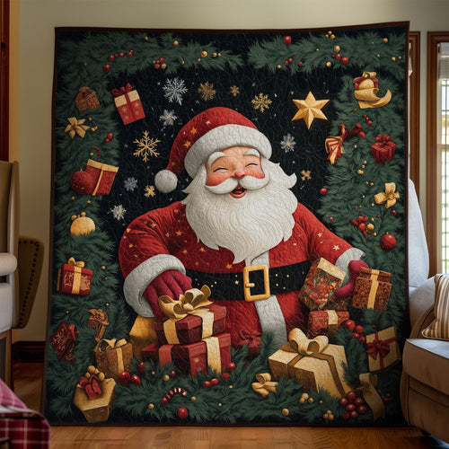 Santa Gift Galore Quilted Blanket NCU0TL1703