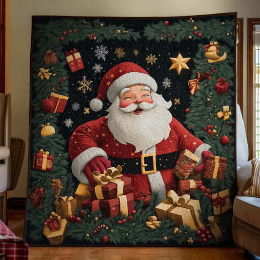 Santa Gift Galore Quilted Blanket NCU0TL1703