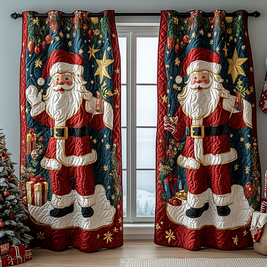 Santa Gift Quilted Curtains NCU0DDK1718