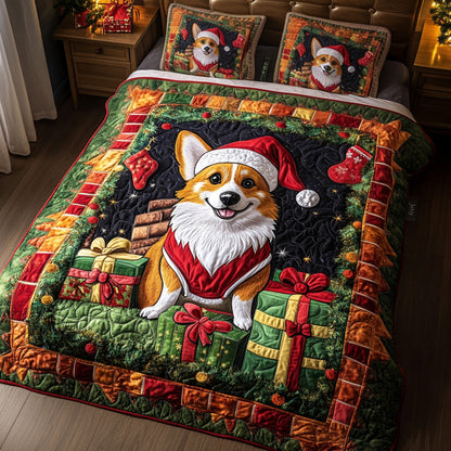 Santa Helper 3-Piece Quilted Bedding Set NCU0NT2050
