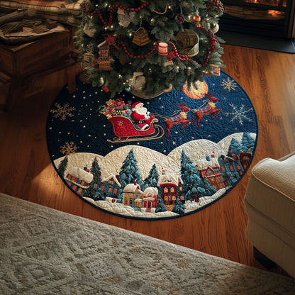 Santa Joy Christmas Quilted Tree Skirt NCU0DDK1662