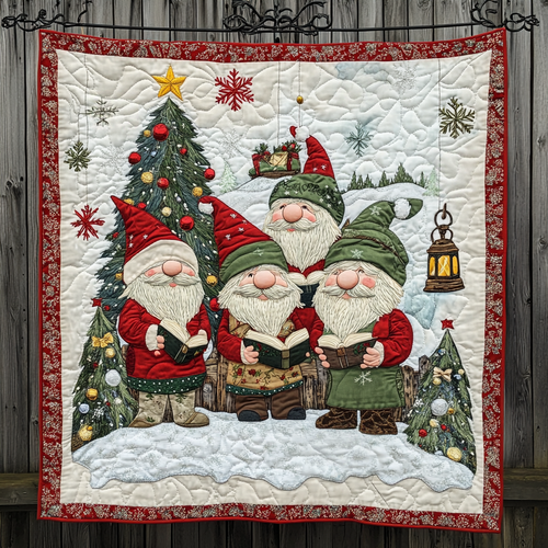 Santa Little Gnomes Quilted Blanket NCU0DK911