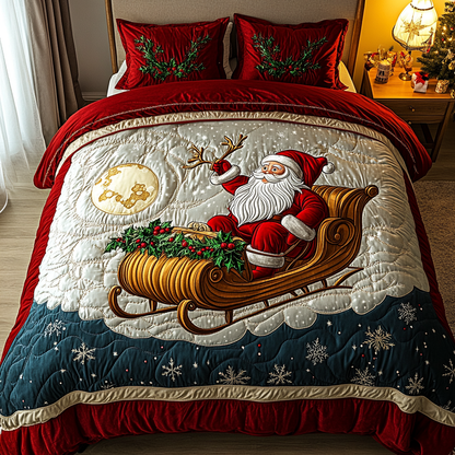 Santa Magic Night 3-Piece Quilted Bedding Set NCU0DDK022