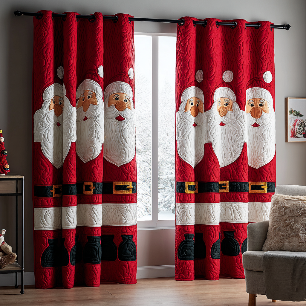 Santa Night Quilted Curtains NCU0DDK1711