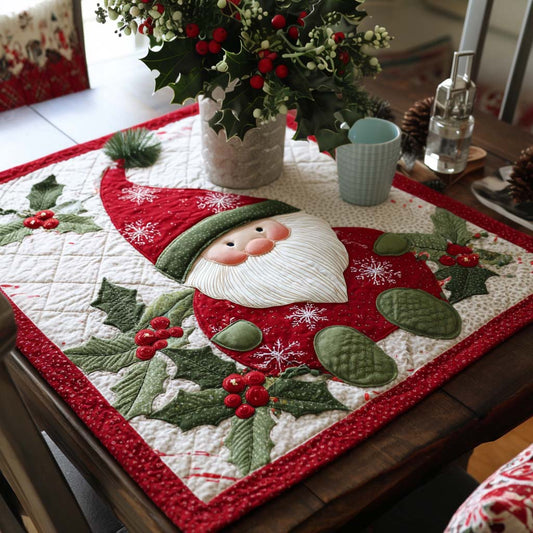 Santa Patch Quilted Table Topper NCU0NNT1736