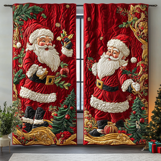 Santa Smile Quilted Curtains NCU0DDK1716