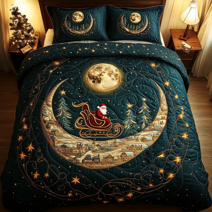 Santa Surprise 3-Piece Quilted Bedding Set NCU0DDK083