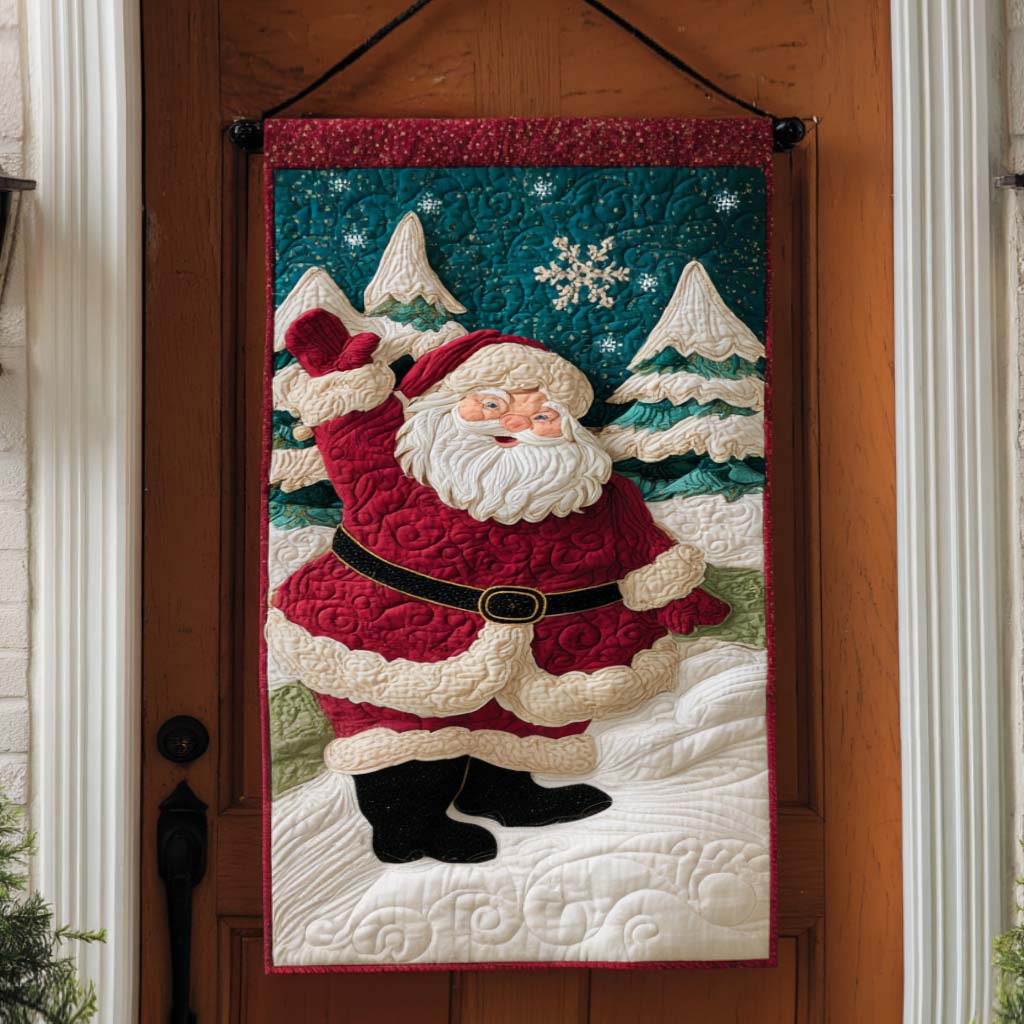 Santa Welcome Quilted Door Banner NCU0NNT2458