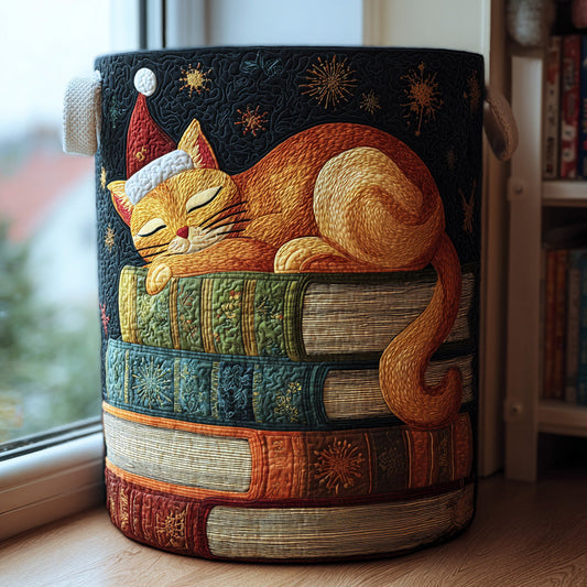 Santa Whiskers Quilted Laundry Basket NCU0PVL698