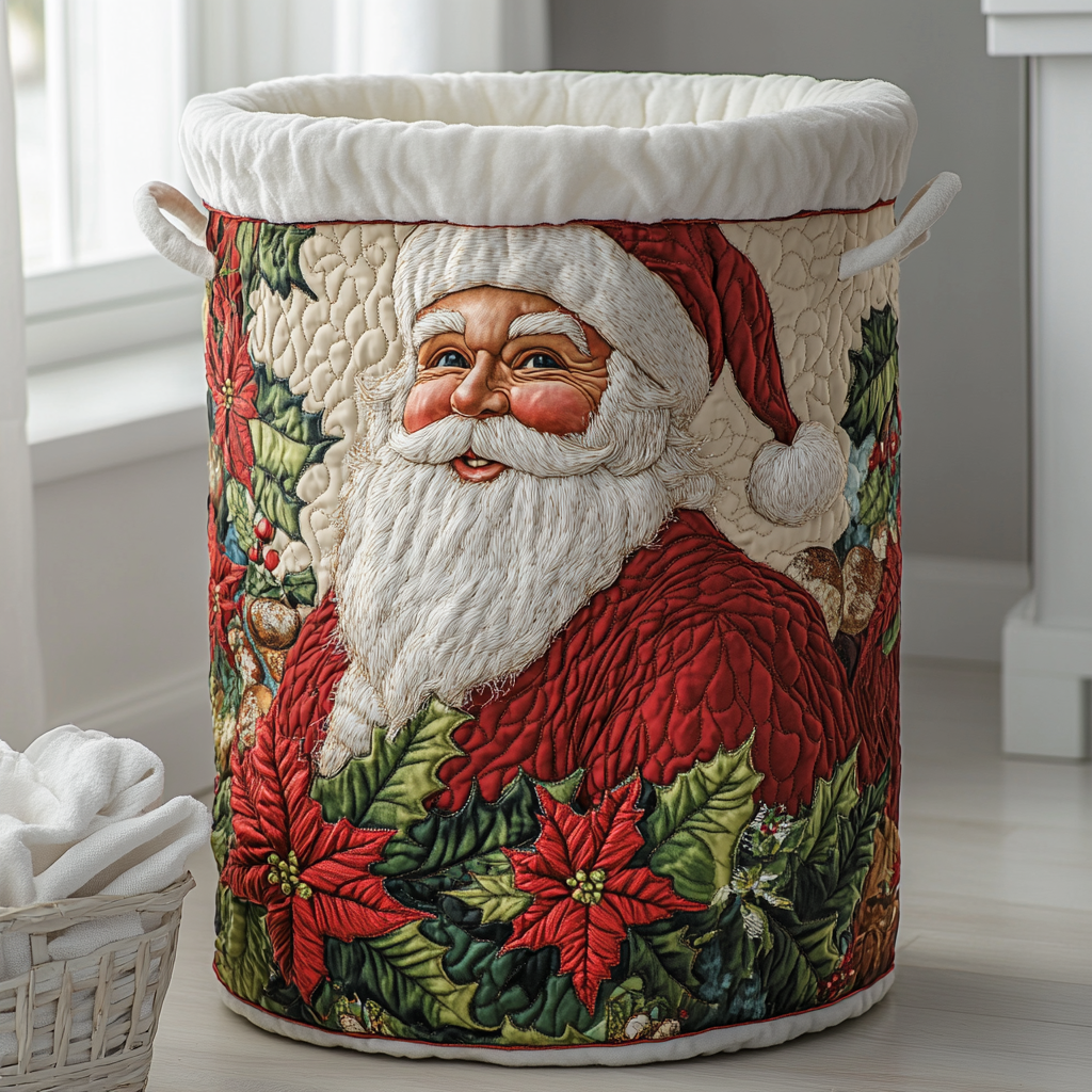 Santa Wonder Quilted Laundry Basket NCU0DDK1197