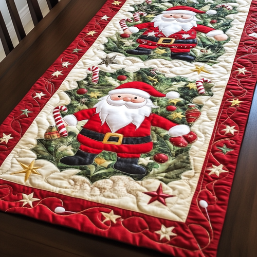 Santa Wonder Quilted Table Runner NCU0DDK1474