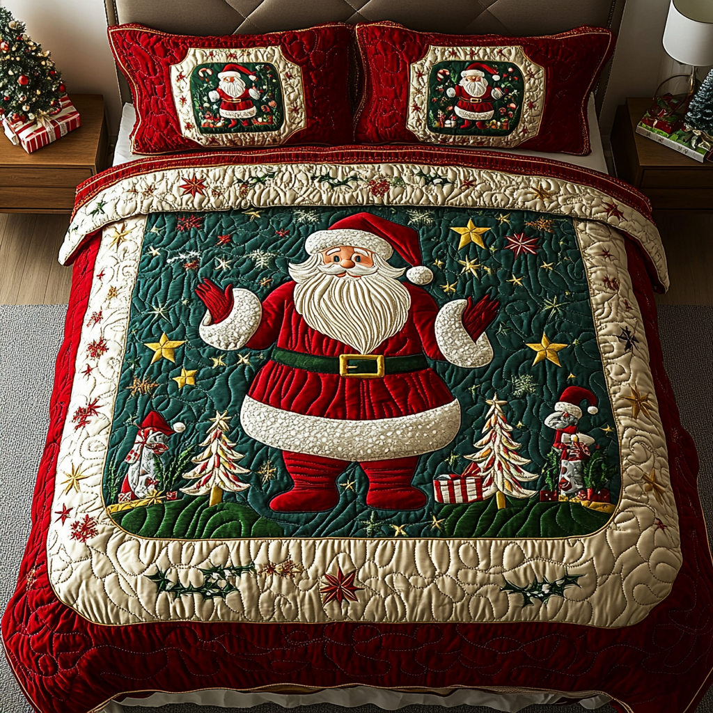 Christmas 3-Piece Quilted Bedding Set NCU0VT64
