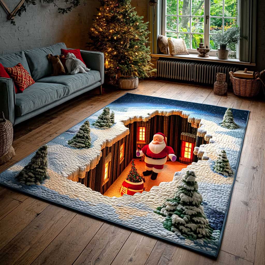 Santa in Winter Wonderland Area Rug NCU0HTT128