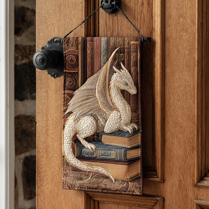 Sapphire Scroll Wyrm Quilted Door Banner NCU0DV1497
