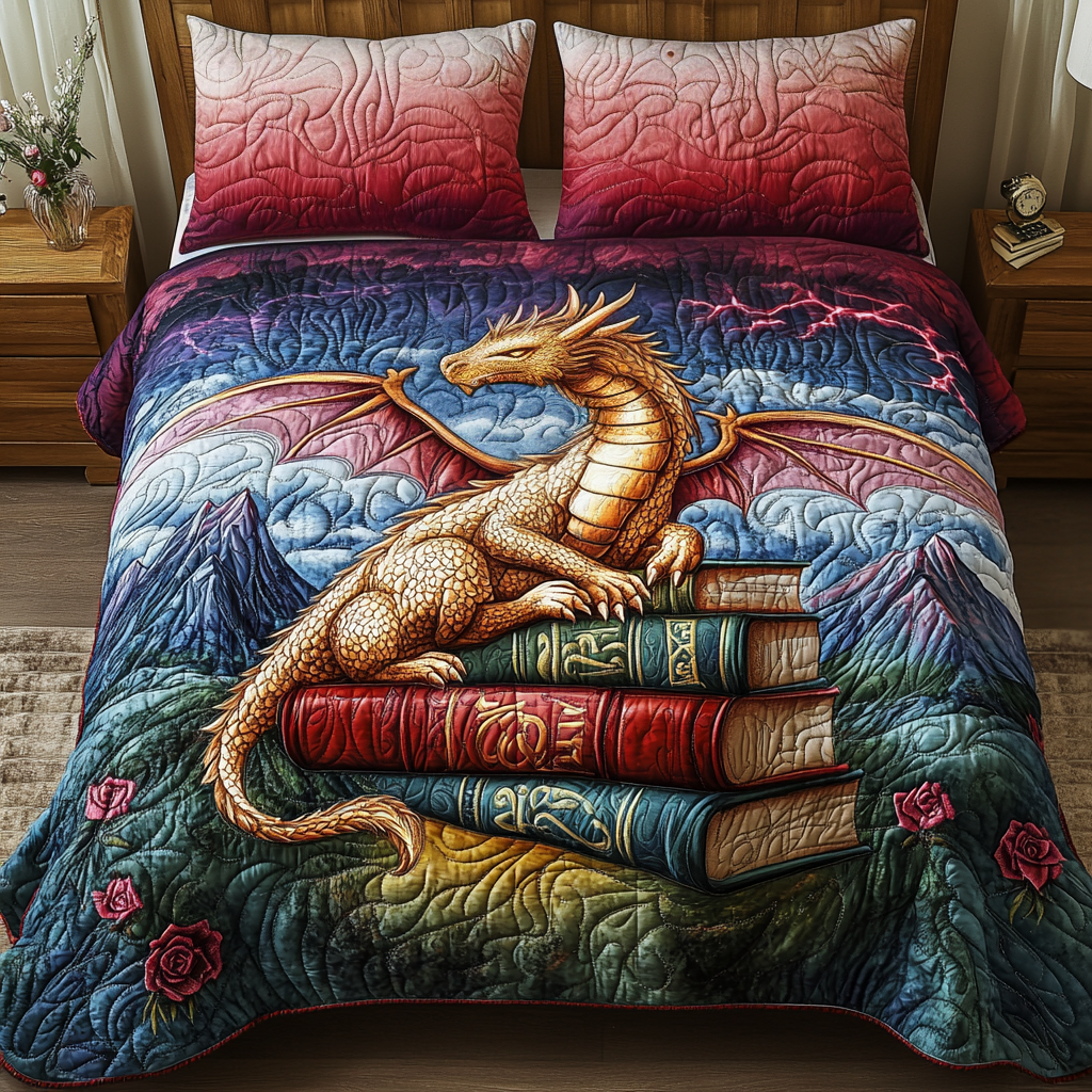 Sapphire Wing Quilted Bedding Set NCU0DV064