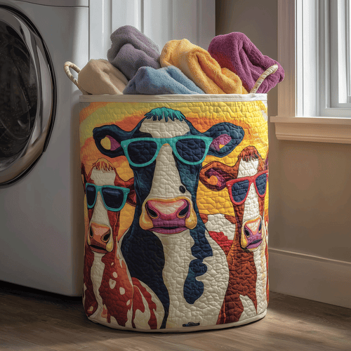 Sassy Cow Quilted Laundry Basket NCU0TH2914