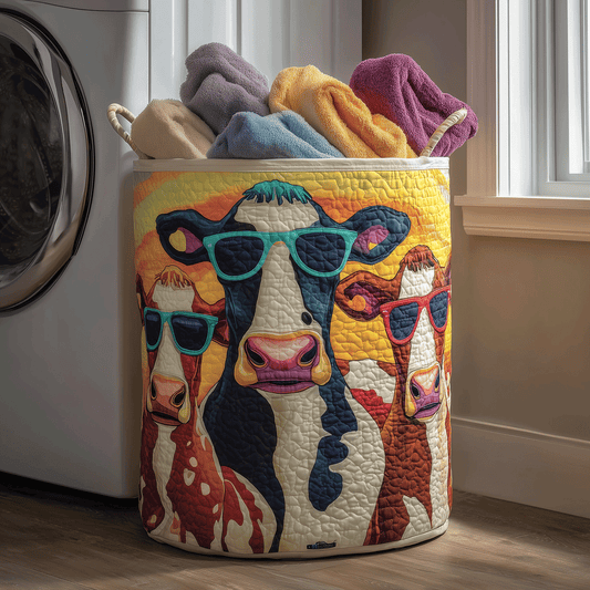 Sassy Cow Quilted Laundry Basket NCU0TH2914