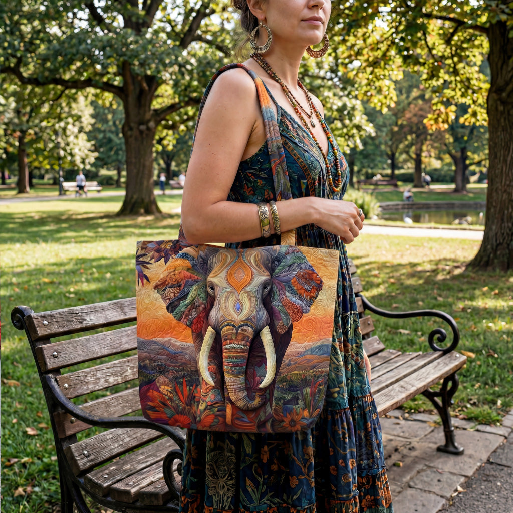Savanna Stitch Quilted Zipper Tote Bag SN0PT005