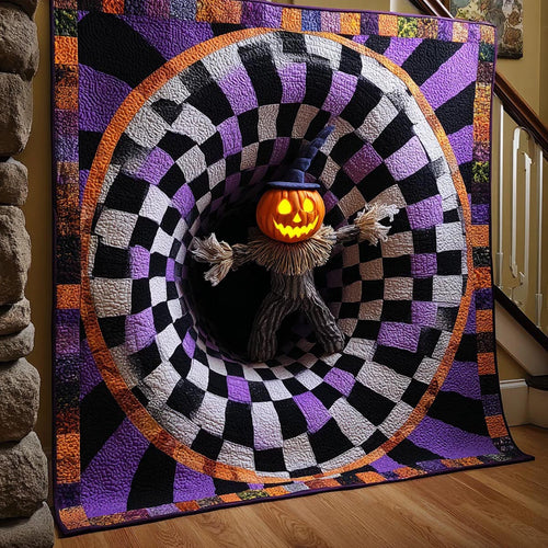 Scarecrow Lantern Portal Art Quilt Hanging NCU0DV2224