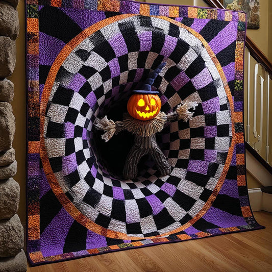 Scarecrow Lantern Portal Art Quilt Hanging NCU0DV2224