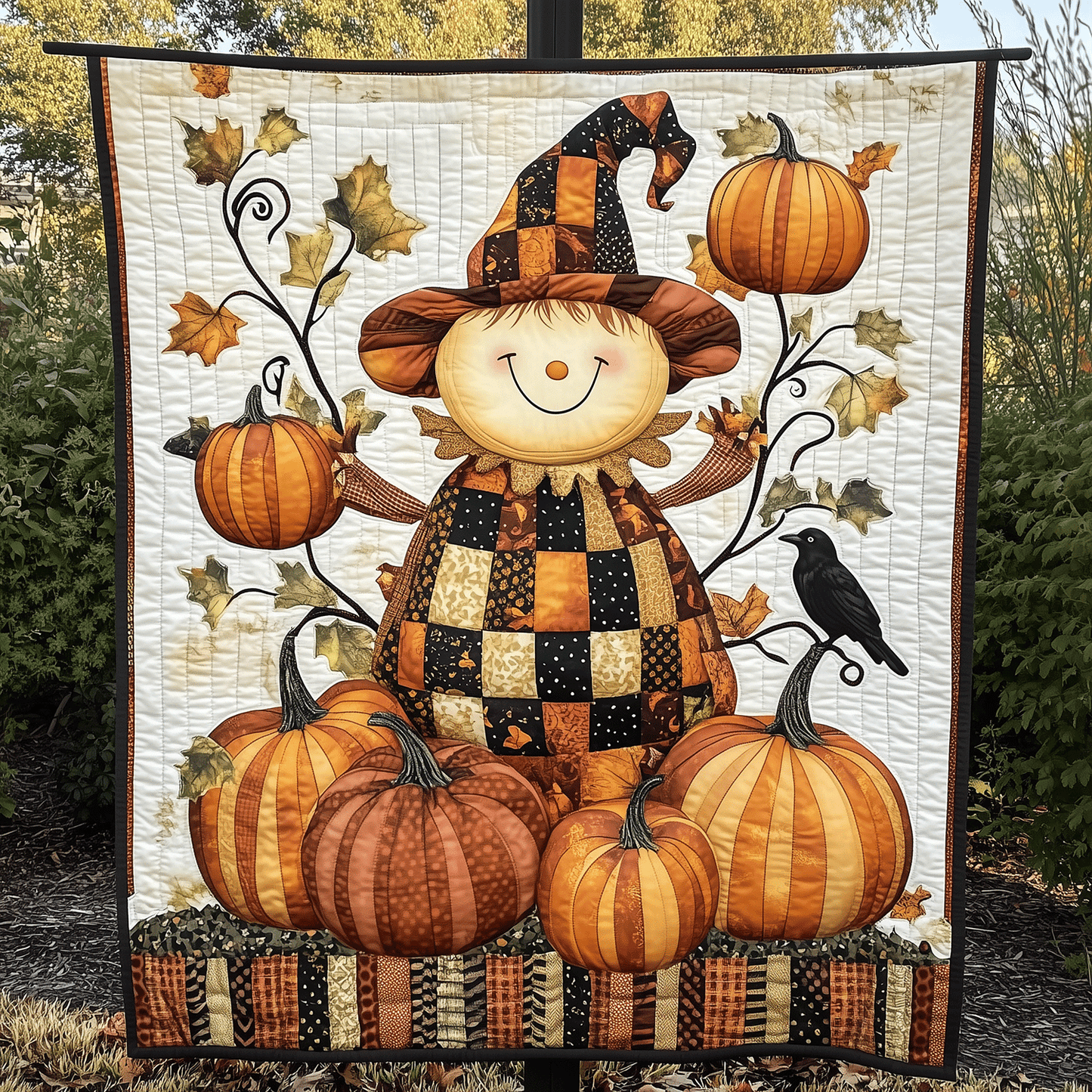 Scarecrow Happiness Quilted Blanket NCU0TH1877