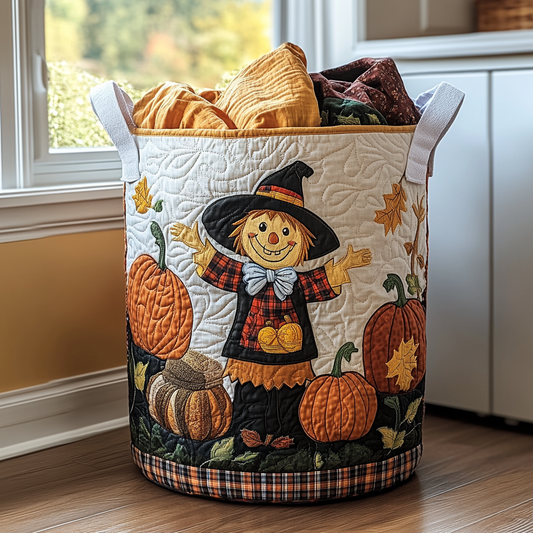 Scarecrow Patch Quilted Laundry Basket NCU0DDK657