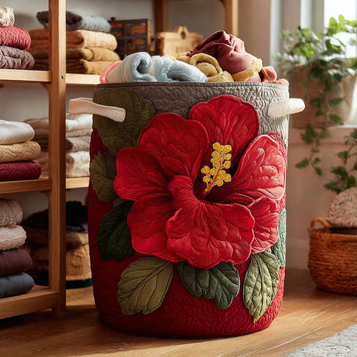Scarlet Bloom Quilted Laundry Basket NCU0NTV165
