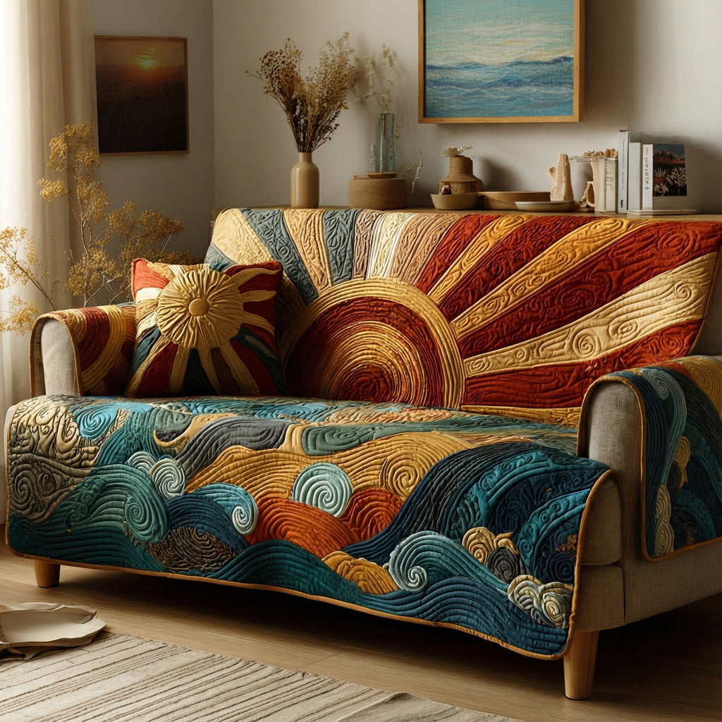 Scarlet Horizon Quilted Sofa Cover NCU0LDH606