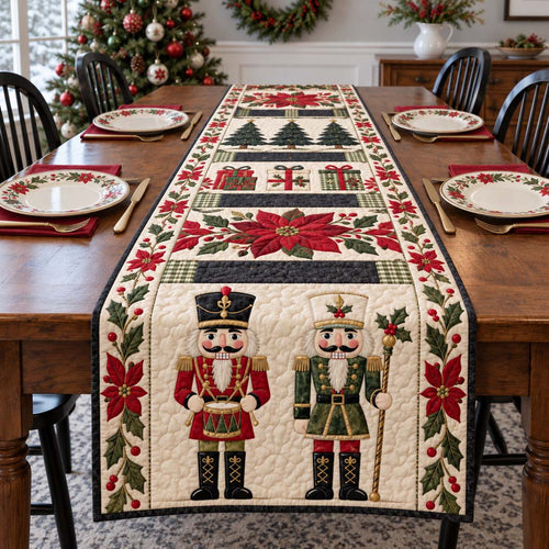 Scarlet Nutcracker Quilted Table Runner NCU0HNH1308