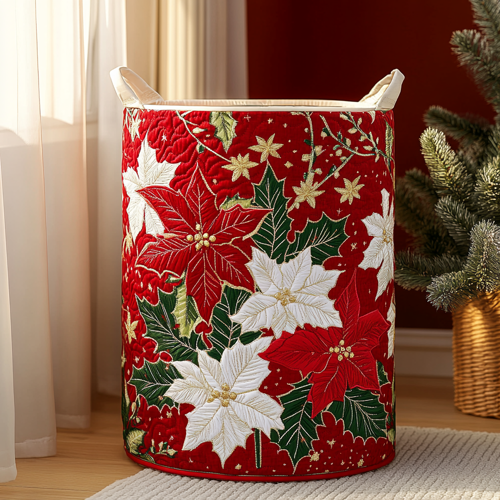 Scarlet Petal Quilted Laundry Basket NCU0DDK1267