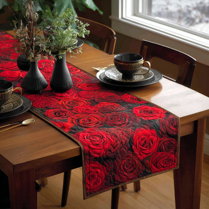 Scarlet Petal Quilted Table Runner NCU0DDK2281