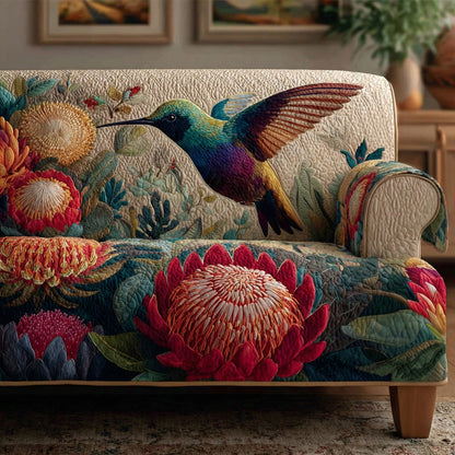 Scarlet Petals Quilted Sofa Cover NCU0LDH450