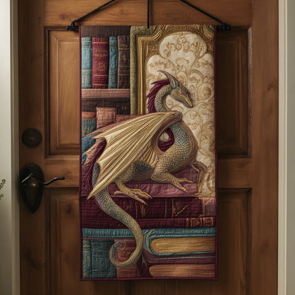 Scarlet Tome Dragon Quilted Door Banner NCU0DV1496