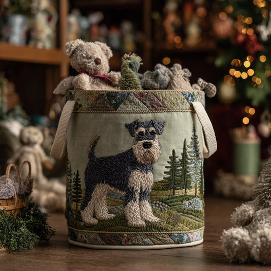 Schnauzer Heritage Quilted Laundry Basket NCU0DV1096