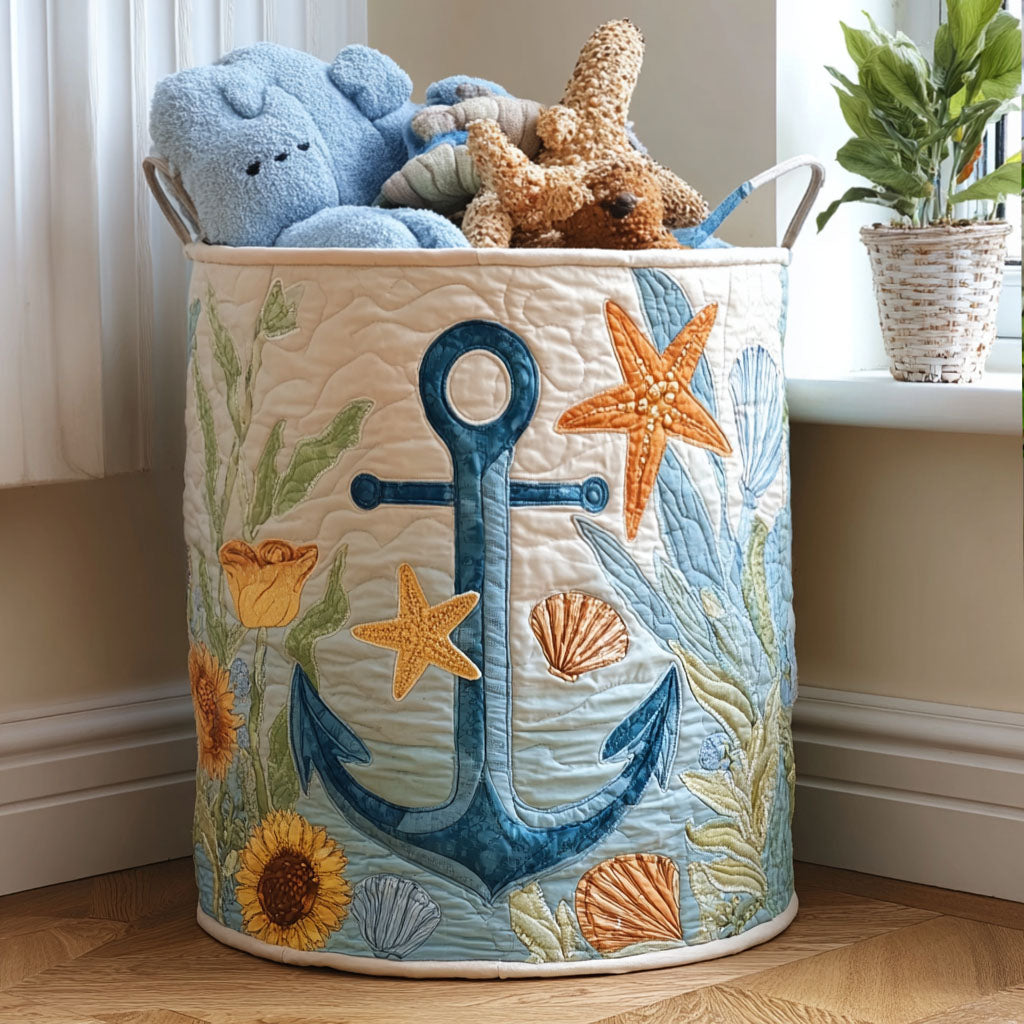 Sea Bound Quilted Laundry Basket NCU0PTT1014