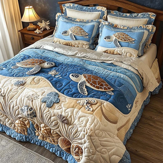 Sea Breeze 3-Piece Quilted Bedding Set NCU0NNL195