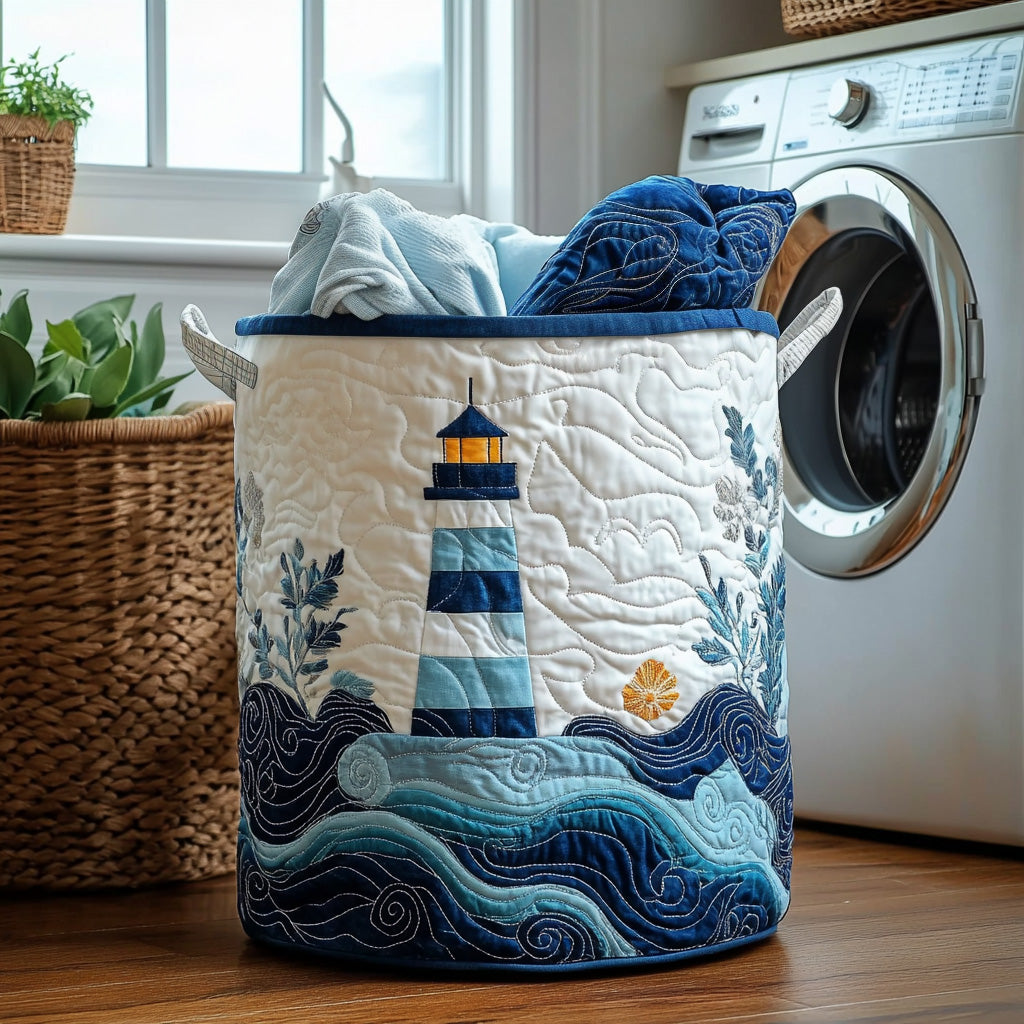 Sea Breeze Light Quilted Laundry Basket NCU0DV755