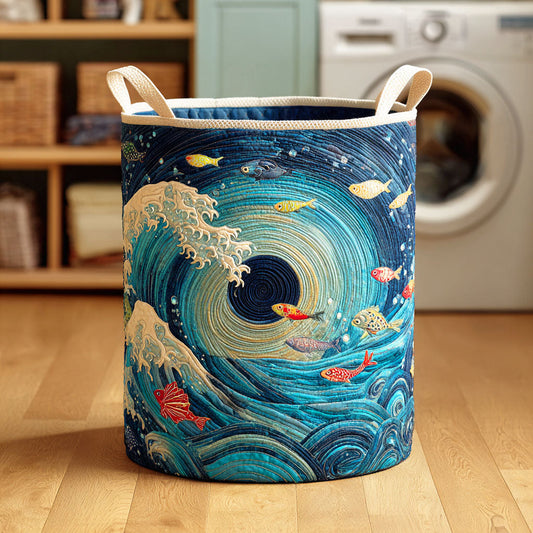 Sea Breeze Quilted Laundry Basket NCU0NTD389