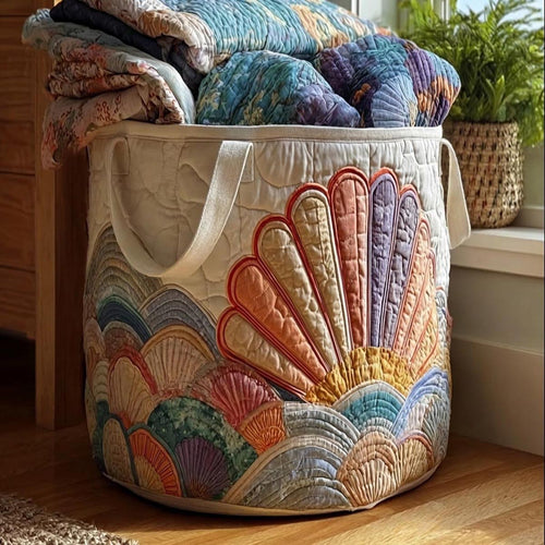 Sea Dreams Quilted Laundry Basket NCU0DV2047