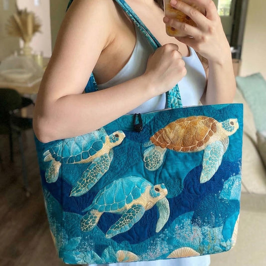 Sea Harmony Quilted Classic Tote Bag NCU0DV2100
