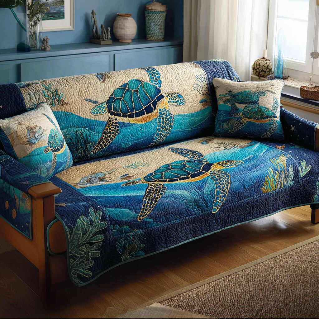 Sea Harmony Quilted Sofa Cover NCU0NTD1388