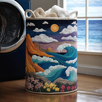 Sea Horizon Quilted Laundry Basket NCU0TH2986