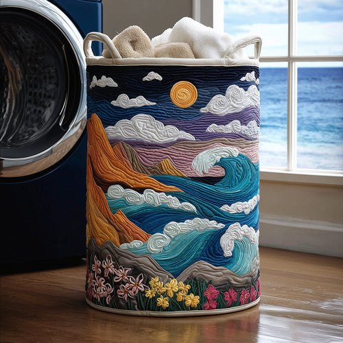 Sea Horizon Quilted Laundry Basket NCU0TH2986