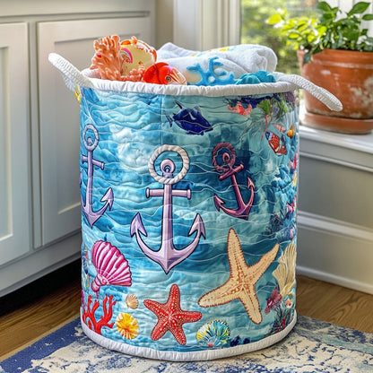 Sea Legs Quilted Laundry Basket NCU0PTT1015