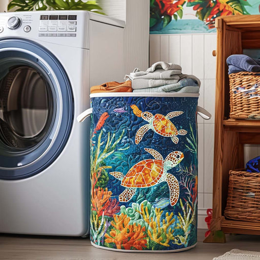 Sea Spirit Quilted Laundry Basket NCU0DV702